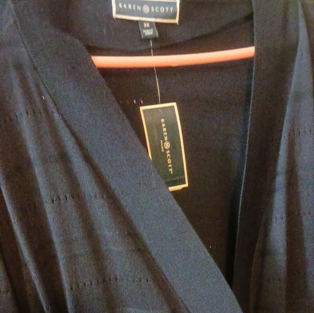 Karen Scott 3x New Jersey Cardigan